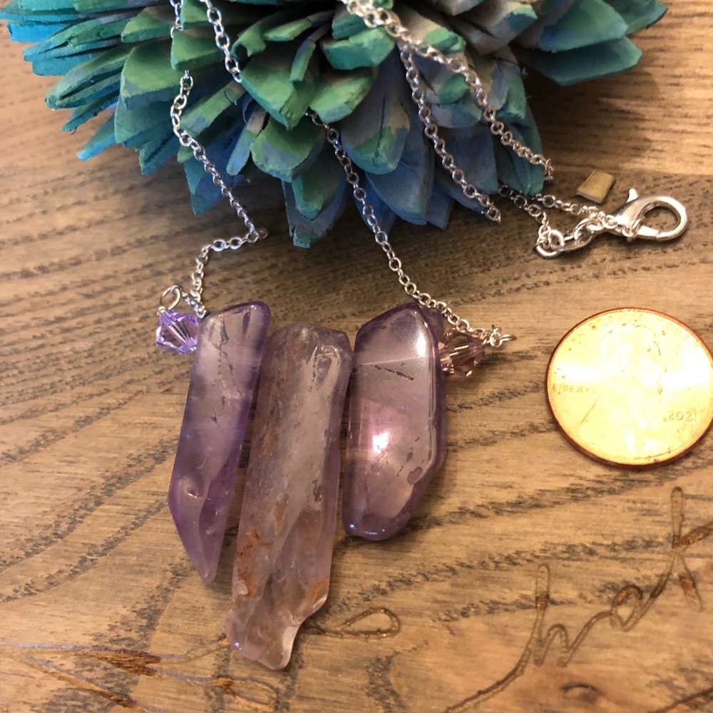 Amethyst Slab Necklace